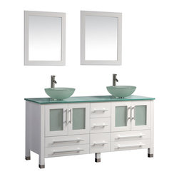 Aruba 71 inch Double Sink Modern Bathroom Vanity White Finish - Products