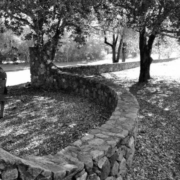 Stone Masonry Walls (decorative) and Landscape Art Feature