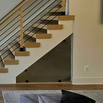 Project #111 | Open-Riser Staircase with Glass Panel Detail
