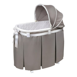 badger basket elegance round baby bassinet