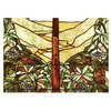 Meyda Lighting 74065 29"W X 48"H Tiffany Tree of Life Stained Glass Window