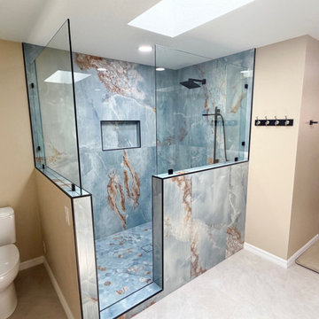 Tub to Shower Conversion in a Belle Isle Primary Bathroom