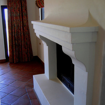Santa Barbara style Spanish Fireplace Mantel