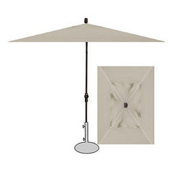 Treasure Garden 8''x11' Crank Lift Rectangle Umbrella - Antique Beige - Outdoor Umbrellas