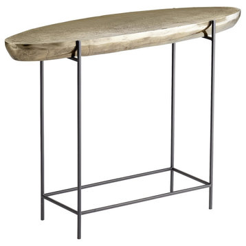 Cyan Pontoon Console Table 11327, Aged Gold