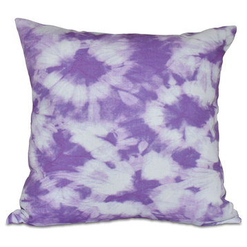 Chillax, Geometric Print Outdoor Pillow, Purple, 20"x20"