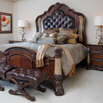Tuscan Style for a Colorado Home - Master Bedroom
