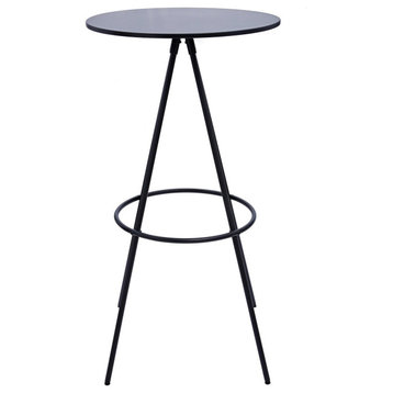 Benzara BM288186 Modern Bar Table, Hairpin Legs, Spacer, Composite Wood Surface