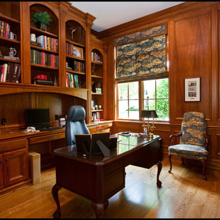 Wood Panel Office | Houzz