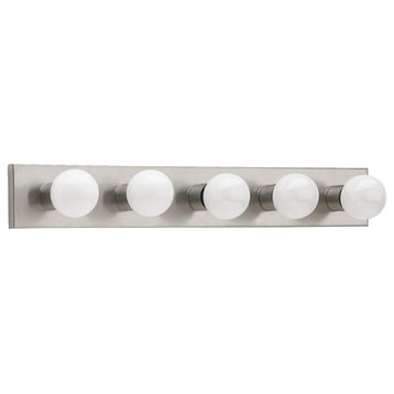 Sea Gull Center Stage 5-Light Wall/Bath Light 4735-98, Brushed Stainless