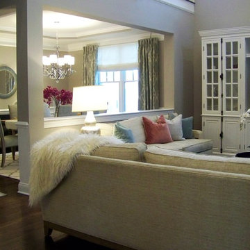 Two-Story Open Plan Transitional -- Living Room