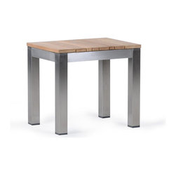 Wintons Teak Tandem SS Stool - Outdoor Footstools And Ottomans