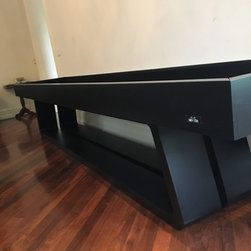 Luge Shuffleboard in Black - Game Tables