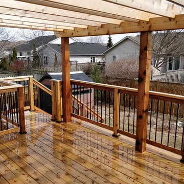 Cedar Deck with Storage and Pergola