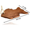 The Mascot Hardware 15.5'' x 11'' Fish Icon Shape Wooden Cutting Board