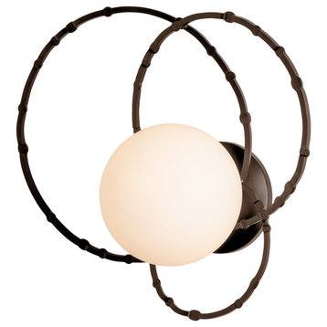 Olympus Sconce, Bronze Finish, Opal Glass