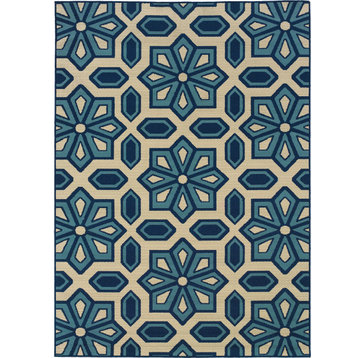 Oriental Weavers Caspian 969W6 Ivory/Blue Area Rug 6' 7 X 9' 6