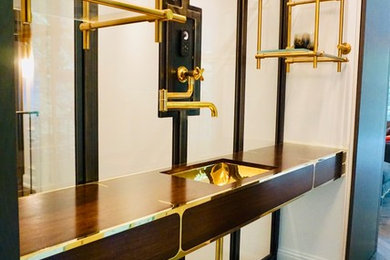 Example of a trendy home bar design in Columbus