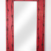 Old Ranch Rustic Mirror, Red