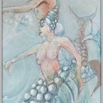 Bathroom - Seascape and Garden Mural