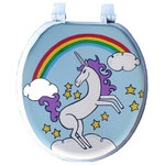 Debra Hughes - Unicorn Hand Painted Toilet Seat, Elongated - Put art where you wouldn't think to see it-on a toilet seat!