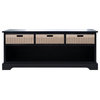 Zara 3 Drawer Storage Bench Black