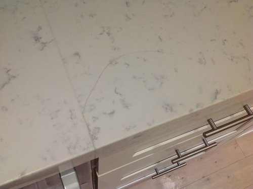 Crack In Quartz Countertop Best Home Help Reviews Houzz