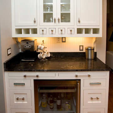Beverage station with custom cabinetry