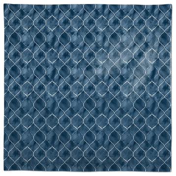 Blue Ogee Pattern 58x58 Tablecloth