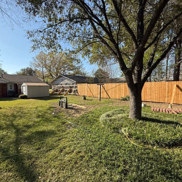 Gainesville, TX wood privacy fence, western red cedar
