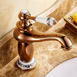 New European Style Mixer Bathroom Sink Faucet Rose Gold T1120SA - Bathroom Sink Faucets