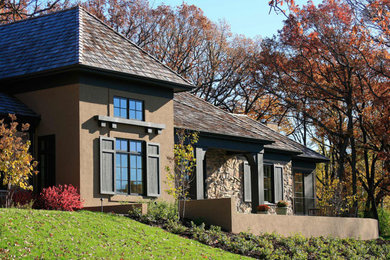 Inspiration for a rustic exterior home remodel in Minneapolis