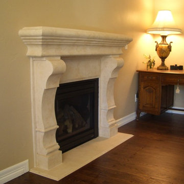 Fireplace / Mantels / Cast Stone Mantels / Limestone Mantel
