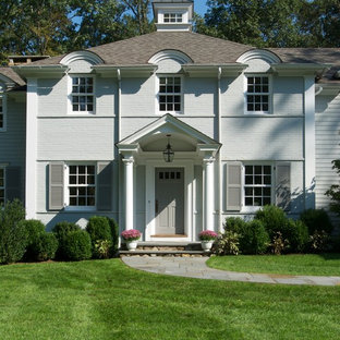 Light Gray Brick Exterior | Houzz