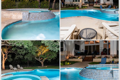 Pool - mid-sized traditional pool idea in Austin