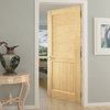 Interior Door Louvered Panel, Unfinished Wood, Solid Core, 80"x32"x1.375"