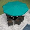 CorLiving 200 Series Turquoise Fabric 10ft Round Tilting Market Patio Umbrella