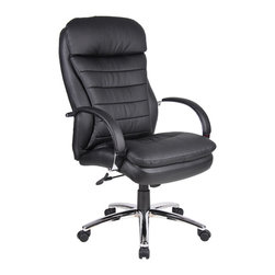 Boss - Boss High Back Caressoft Plus Executive Office Chair with Chrome Base - Office Chairs
