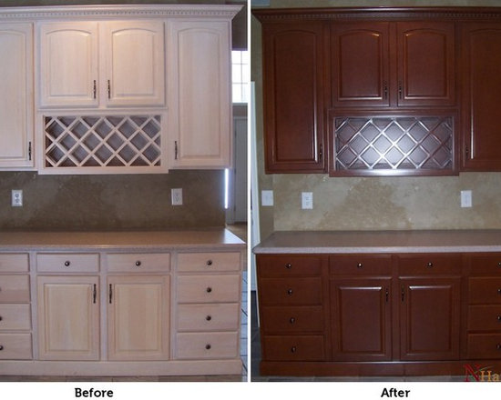 kitchen cabinet refinishing - color change - whitewash to cherry kitchen cabinet refinishing - color change - whitewash to cherry