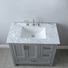Isla Gray Bathroom Vanity Set, 36", Without Mirror