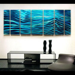 Blue Wall Art - Aqua Blue Wave II by Jon Allen - Products
