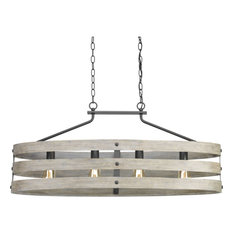 Progress Lighting P400097 Gulliver 4 Light 39"W Linear Chandelier - Graphite