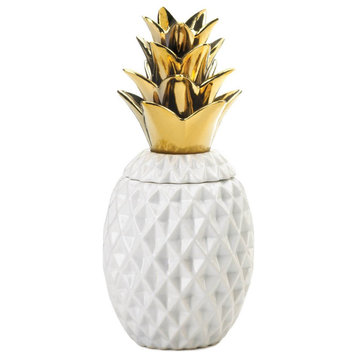 13 Gold Topped Pineapple Jar