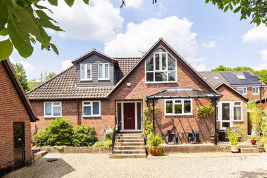 Photo of a contemporary house exterior in Hampshire.