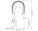 High Arc Swiveling Pull Out Spray Kitchen Faucet with Single Porcelain Handle, G