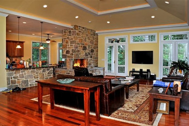 Family room - traditional family room idea in Other