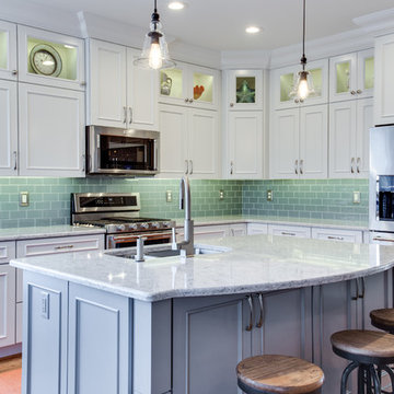 Transitional Two-Finish Kitchen Remodel Frederick, MD