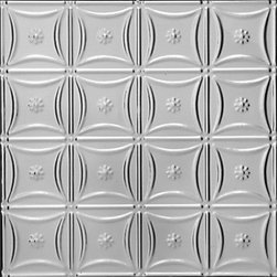 0607 Tin Ceiling Tile - Classic - DELICATE DAISIES - Ceiling Tile