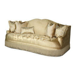 "Michael Amini" Pearl Button-Tufted Sofa, Imperial Court Collection - Sofas