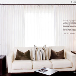 DrapeStyle - Solid Silk Drapery in White - Curtains